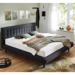 Bettgestell in Dunkelgrau mit 140x200 Liegefläche - Vladin^Wohnen