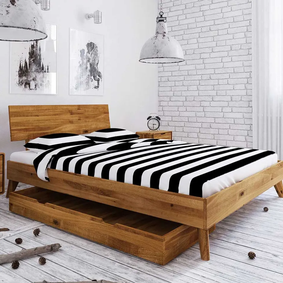 Bettkasten Einzelbett aus Wildeiche Holz - Eavy II^Wohnen Sale