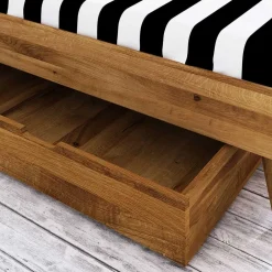 Bettkasten Einzelbett aus Wildeiche Holz - Eavy II^Wohnen Sale