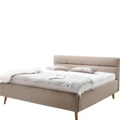 Bettkasten Polsterbett in Beige & Eiche - Stroy^Wohnen Best