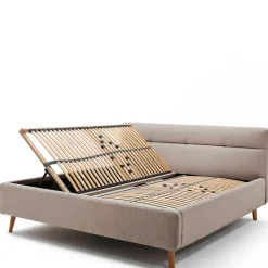 Bettkasten Polsterbett in Beige & Eiche - Stroy^Wohnen Best