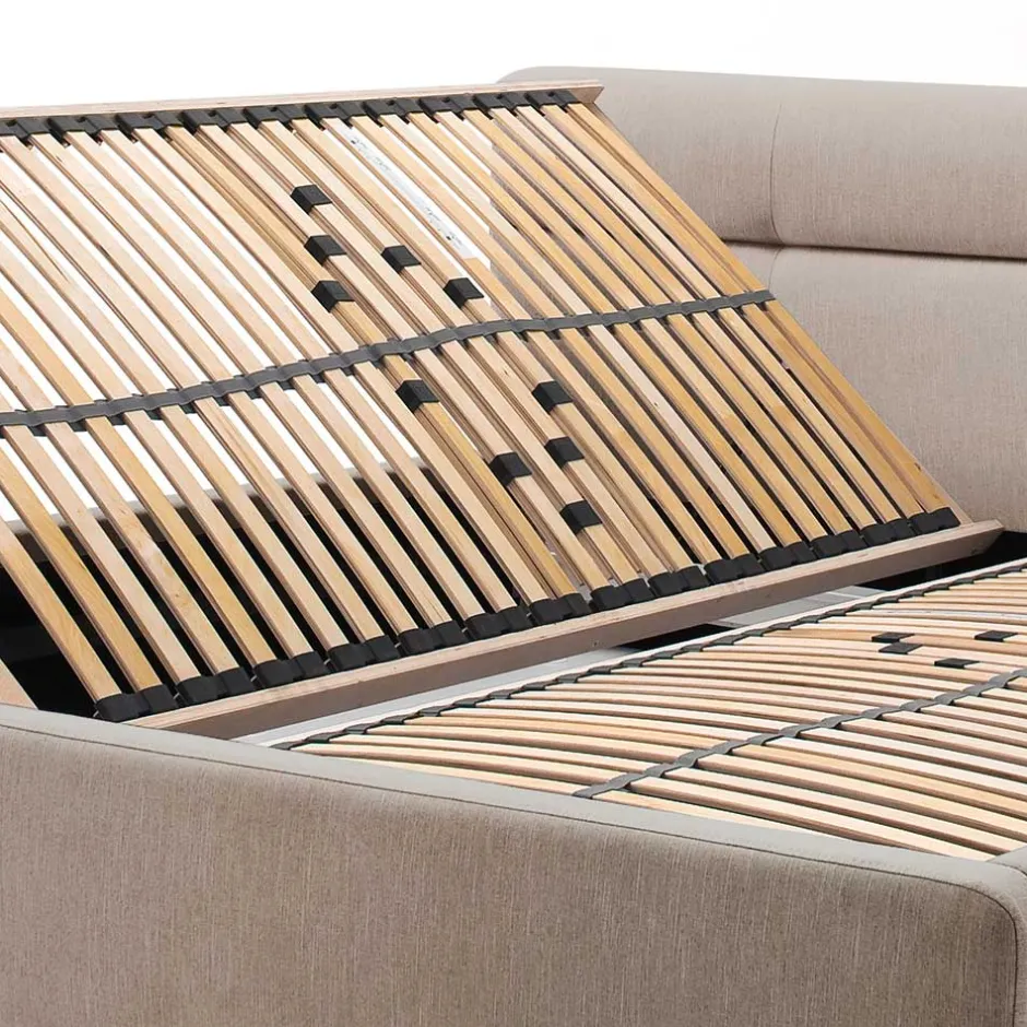 Bettkasten Polsterbett in Beige & Eiche - Stroy^Wohnen Best