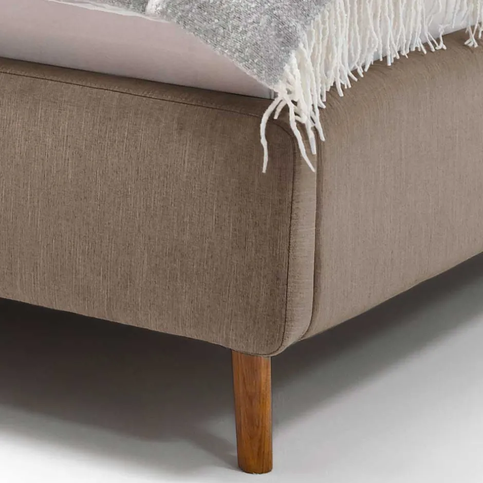 Bettkasten Polsterbett in Beige & Eiche - Stroy^Wohnen Best