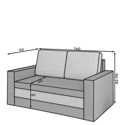 Bettsofa in Dunkelblau Velours - Viborg^Wohnen Outlet