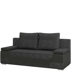 Wohnen Bettsofa in Dunkelgrau Material Mix - Classic