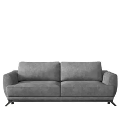 Bettsofa in Grau Stoff in Vintage Optik - Salcina^Wohnen Discount