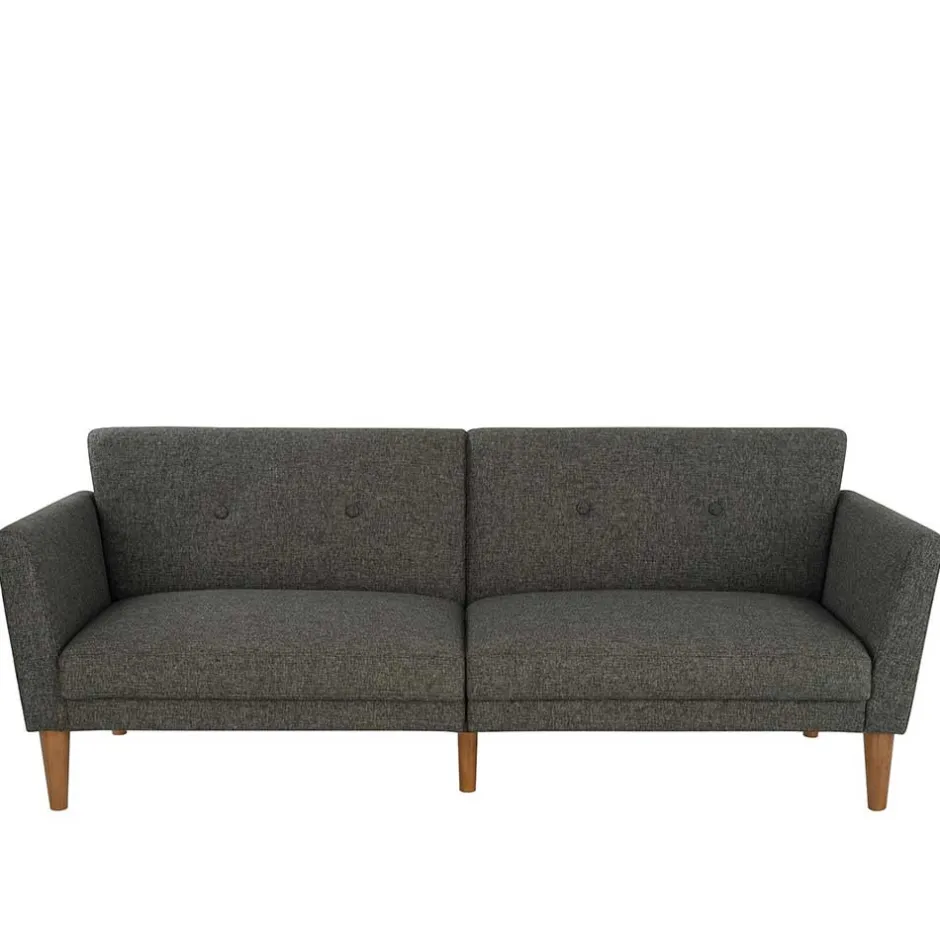 Wohnen Bettsofa in Grau und Natur - Emiria