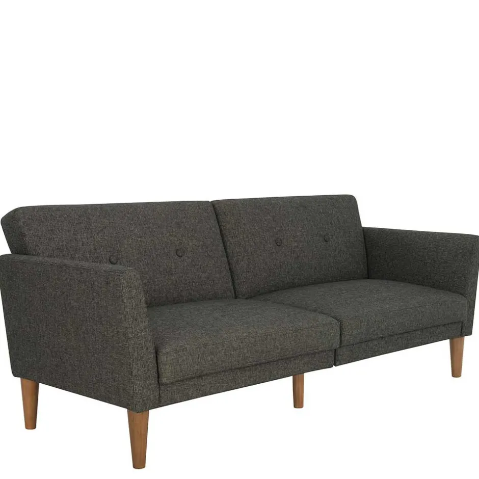 Wohnen Bettsofa in Grau und Natur - Emiria