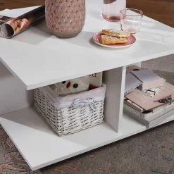 Wohnen Beweglicher Wohnzimmer Couchtisch in Weiß - Kyras