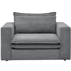 Wohnen Big Sessel aus Cord in Anthrazit - Ruffos