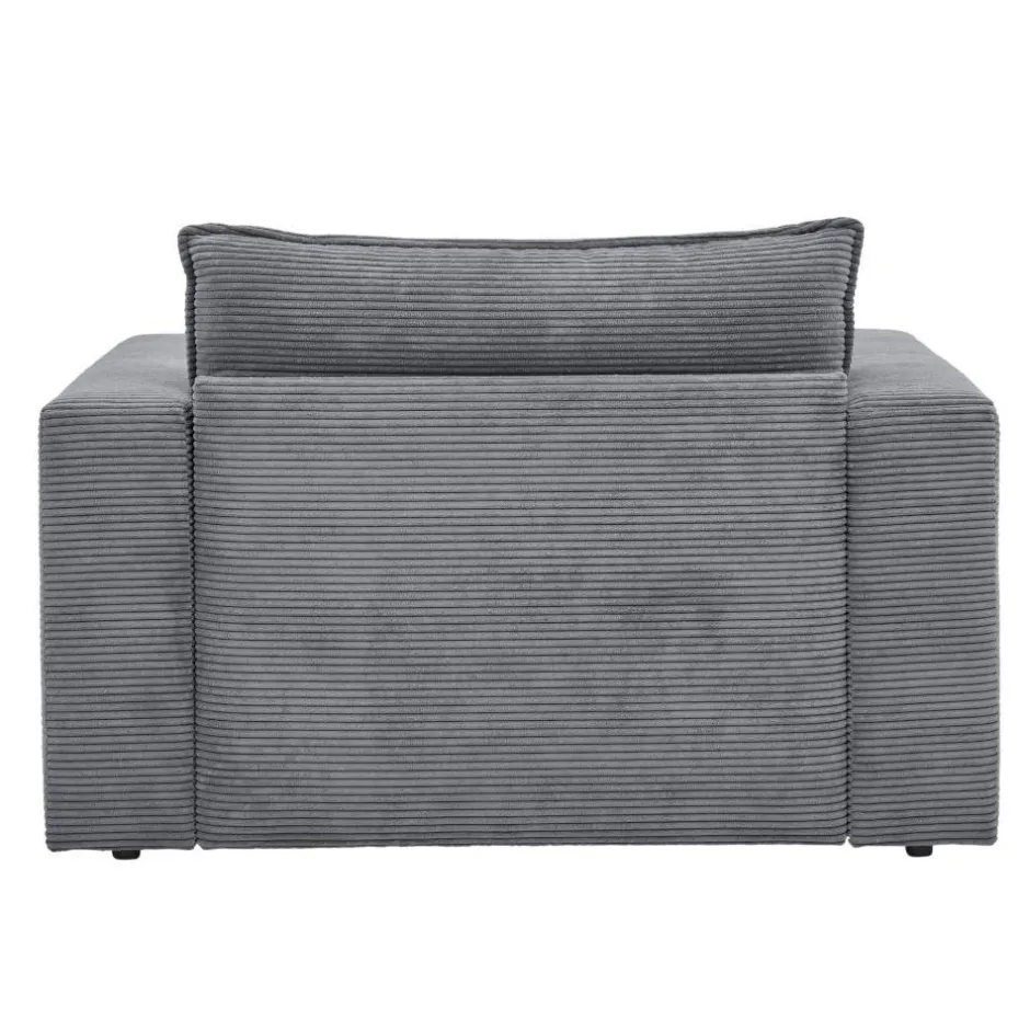 Wohnen Big Sessel aus Cord in Anthrazit - Ruffos