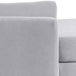 Wohnen Big Wohnzimmersessel in Silbergrau Velours - Ortomola