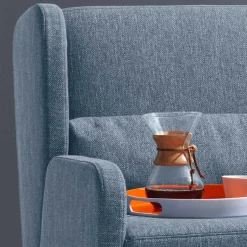 Wohnen Blaue Bettcouch mit Rücken Klappmechanik - Arenz