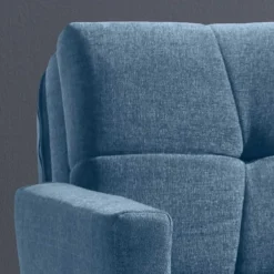 Wohnen Blaue Klappcouch mit Stoffbezug Flachgewebe - Lech
