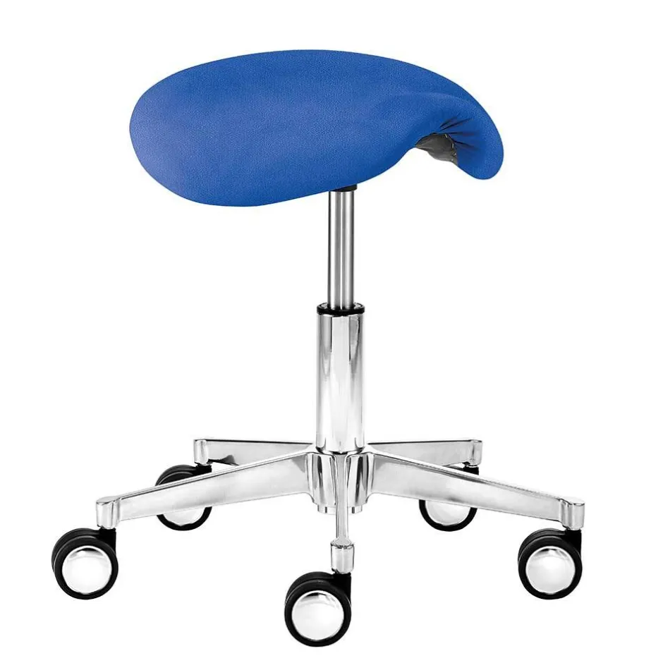 Wohnen Blauer Arbeitshocker mit Sattel Sitz - Lago