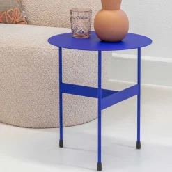 Blauer Beistelltisch aus Stahl - Tegal^Wohnen Online