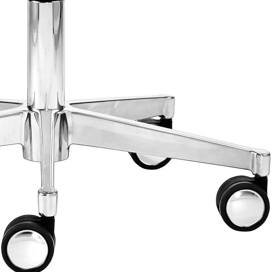 Blauer Bürohocker mit runder Sitzfläche 48cm - Suprima^Wohnen Online