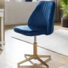 Blauer Schreibtischstuhl aus Samt - Lalita^Wohnen Outlet