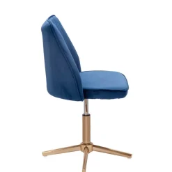 Blauer Schreibtischstuhl aus Samt - Lalita^Wohnen Outlet