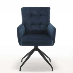 Blauer Tischsessel mit Chenillebezug - Catrizia (2er Set)^Wohnen Online