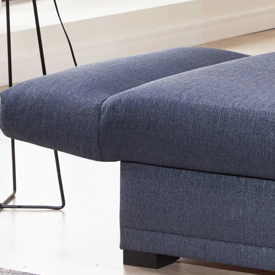 Wohnen Blaues Schlafsofa mit verstellbaren Armlehnen - Lash