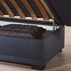 Wohnen Blaues Schlafsofa mit verstellbaren Armlehnen - Lash