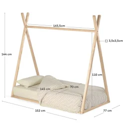 Wohnen Bodenbett Zeltbett für Kinder 70x140 cm - Rapidi