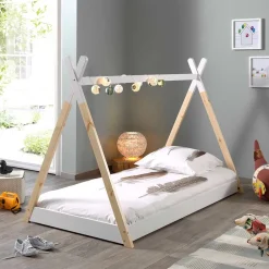 Bodentiefes Kinderbett 90x200 im Zelt Design - Flyma^Wohnen Hot