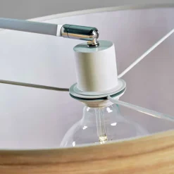 Wohnen Bogenleuchte mit Holzfurnier Schirm - Nango