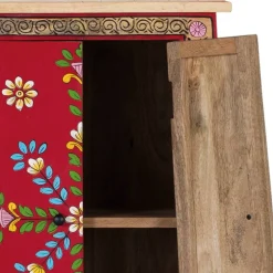 Wohnen Boho Kommode mit Blumen Dekor im Folklore Style - Gionala