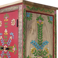 Wohnen Boho Kommode mit Blumen Dekor im Folklore Style - Gionala