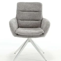 Wohnen Boucle Armlehnenstuhl in Grau - Lulumo (2er Set)