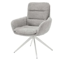 Wohnen Boucle Armlehnenstuhl in Grau - Lulumo (2er Set)