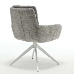 Wohnen Boucle Armlehnenstuhl in Grau - Lulumo (2er Set)