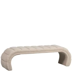 Wohnen Boucle Design Bank in Beigegrau - Porian