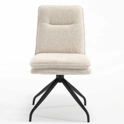 Boucle Drehstuhl in Creme - Rocono^Wohnen Clearance