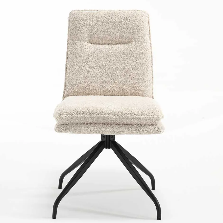 Boucle Drehstuhl in Creme - Rocono^Wohnen Clearance