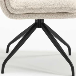 Boucle Drehstuhl in Creme - Rocono^Wohnen Clearance