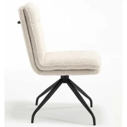 Boucle Drehstuhl in Creme - Rocono^Wohnen Clearance