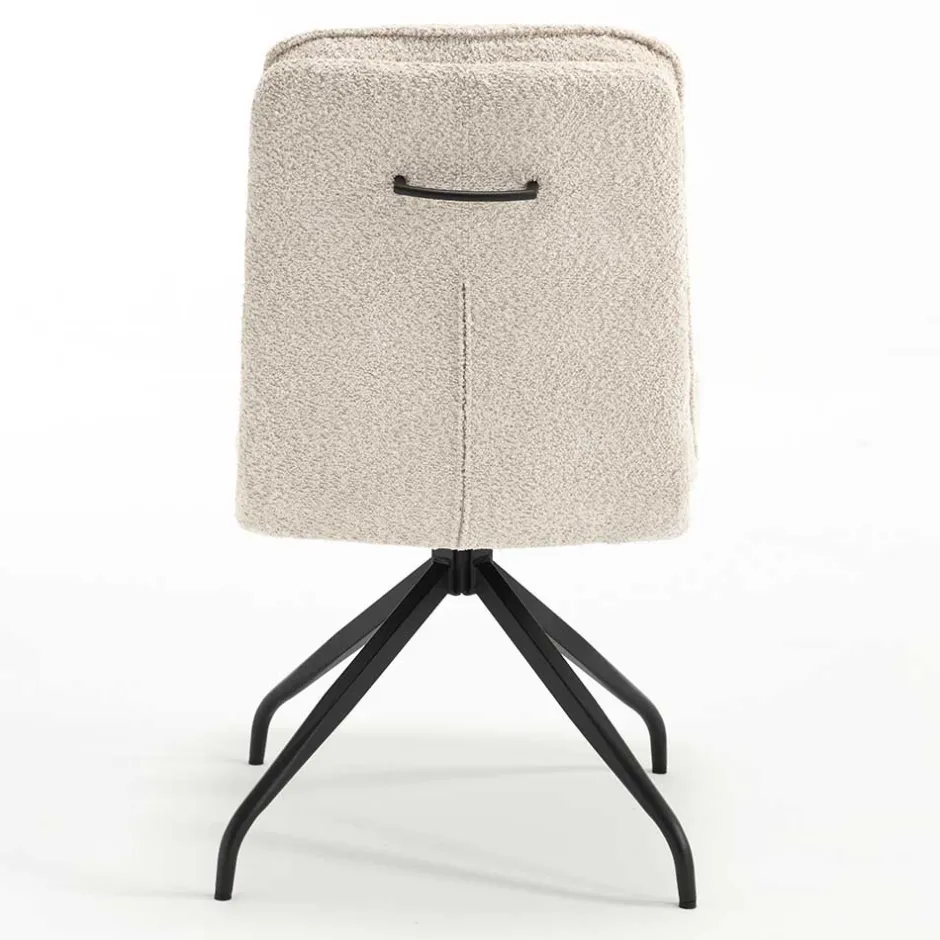 Boucle Drehstuhl in Creme - Rocono^Wohnen Clearance