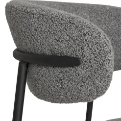 Wohnen Boucle Polsterstuhl im Skandi Design - Tornado (2er Set)