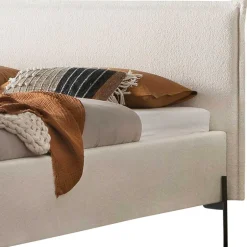Boucle Stoffbett in Creme Weiß - Fontana^Wohnen Online