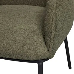 Wohnen Boucle Tischsessel in Dunkelgrün - Norian