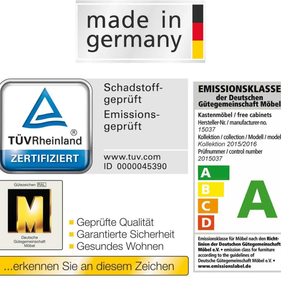 Wohnen Boxspring Nachtkommode Ambasian mit 3 Schubladen