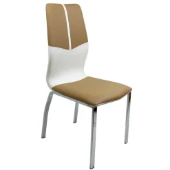 Wohnen Braun Weiße Tischgruppe Sisela mit ausziehbarem Tisch (fünfteilig)