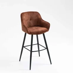 Wohnen Braune Barstühle mit Armlehnen - Caballo (2er Set)