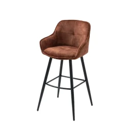 Wohnen Braune Barstühle mit Armlehnen - Caballo (2er Set)