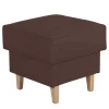 Brauner Polsterhocker mit Kunstlederbezug - Revelinda^Wohnen