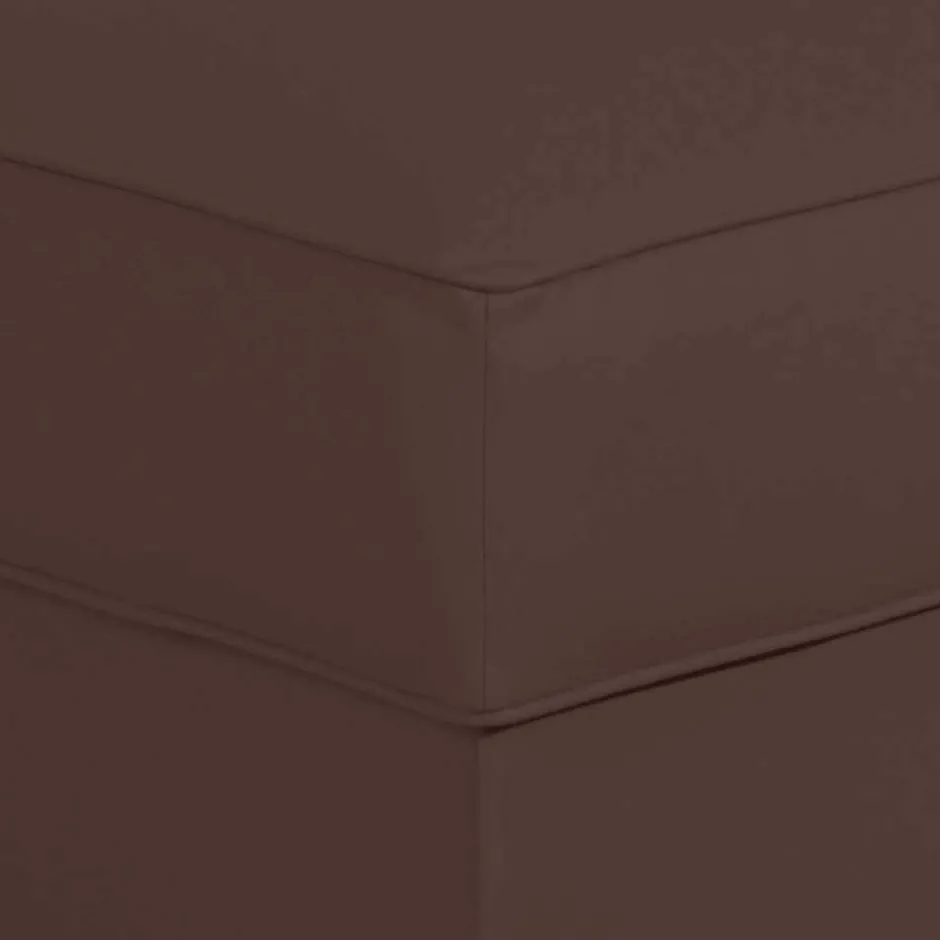 Brauner Polsterhocker mit Kunstlederbezug - Revelinda^Wohnen