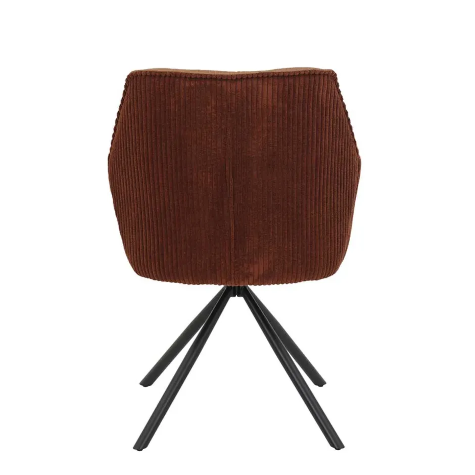 Brauner Tischsessel aus Samtvelours - Bostan (2er Set)^Wohnen Clearance